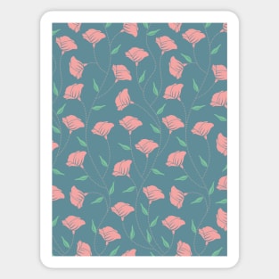 Poppy Floral Pattern Sticker